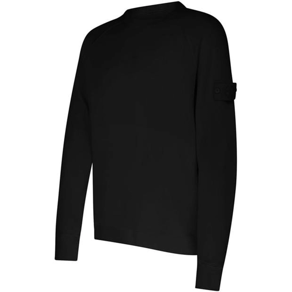Stone Island Ghost Ghost Fleece Crewneck Sweater - Black